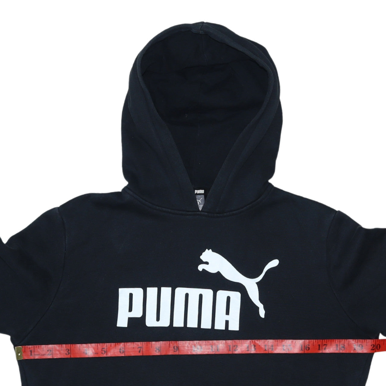 Puma Boys Black Pullover Hoodie Size 13-14 Years Cotton Blend