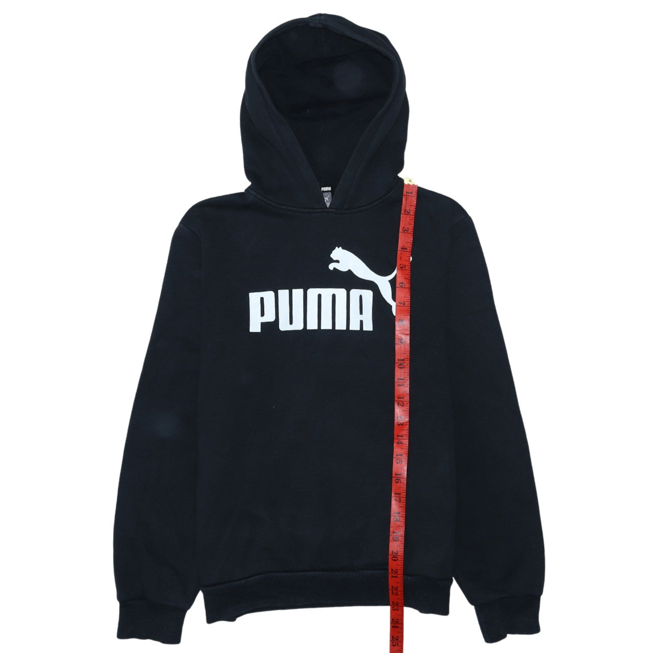 Puma Boys Black Pullover Hoodie Size 13-14 Years Cotton Blend