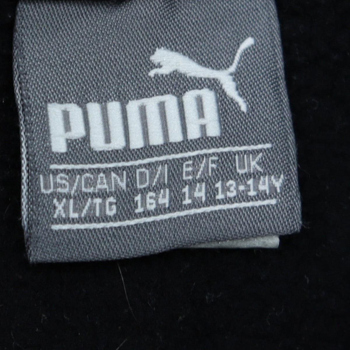 Puma Boys Black Pullover Hoodie Size 13-14 Years Cotton Blend