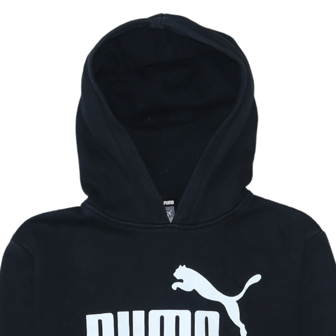 Puma Boys Black Pullover Hoodie Size 13-14 Years Cotton Blend