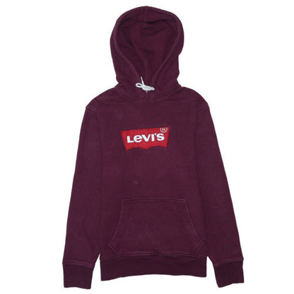 Levi's Men's Purple Pullover Hoodie S Logo Fleece Sweatshirt