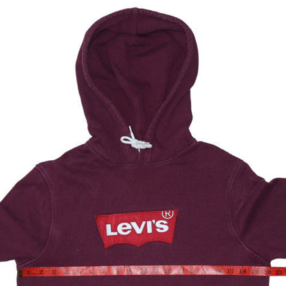Levi's Men's Purple Pullover Hoodie S Logo Fleece Sweatshirt