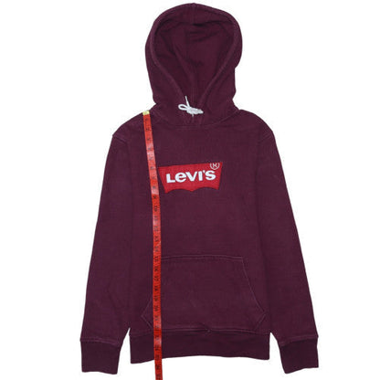 Levi's Men's Purple Pullover Hoodie S Logo Fleece Sweatshirt