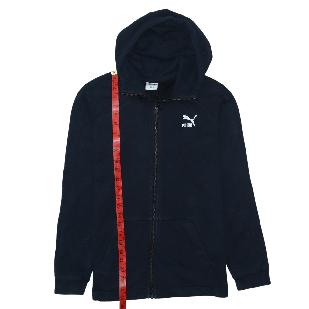 Puma Men's Blue Full Zip Hoodie XS Regular Fit Fleece