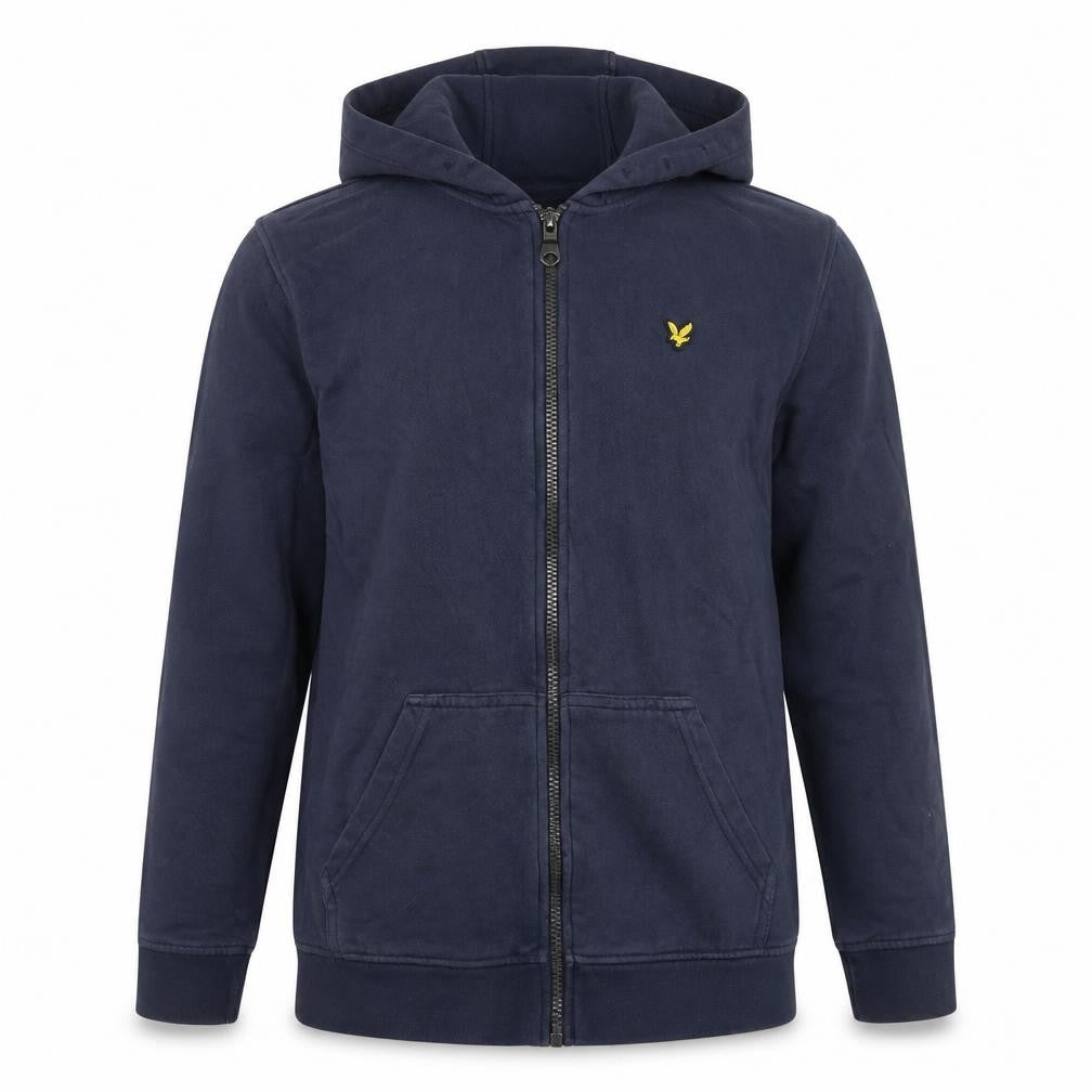 Lyle & Scott Junior Boys Navy Full Zip Hoodie Size 12-13 Years Cotton Blend