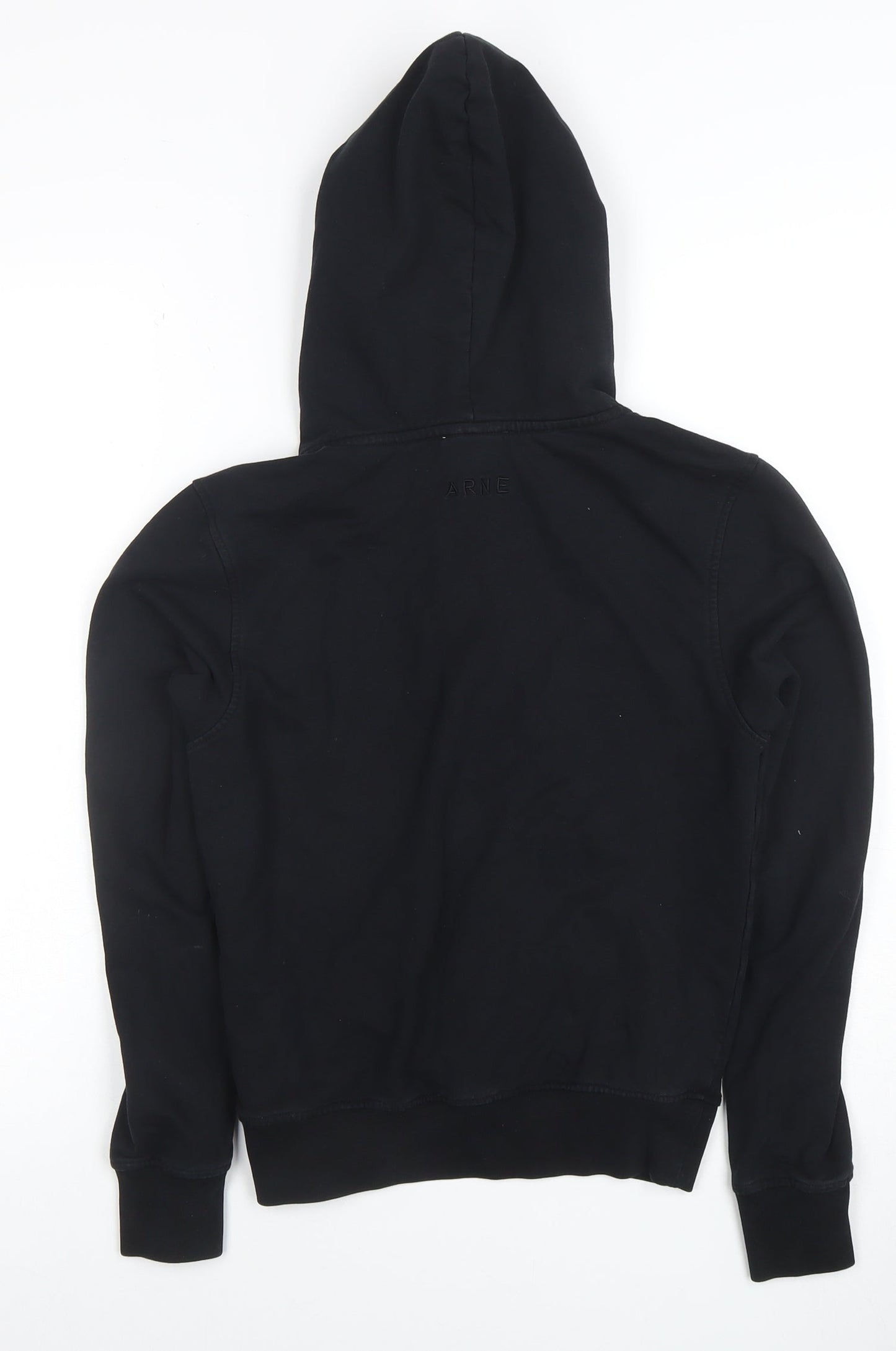 ARNE Boys Black Pullover Hoodie Size 10 Cotton Blend Long Sleeve