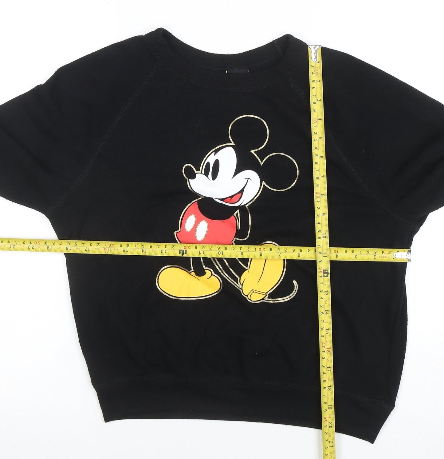 Disney Women Black XS Mickey Mouse Pullover Sweatshirt