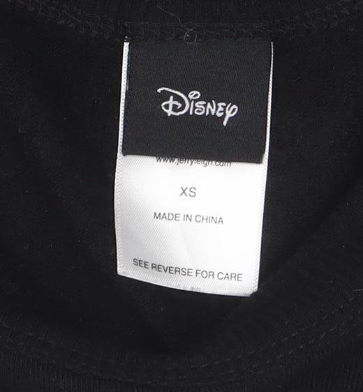 Disney Women Black XS Mickey Mouse Pullover Sweatshirt
