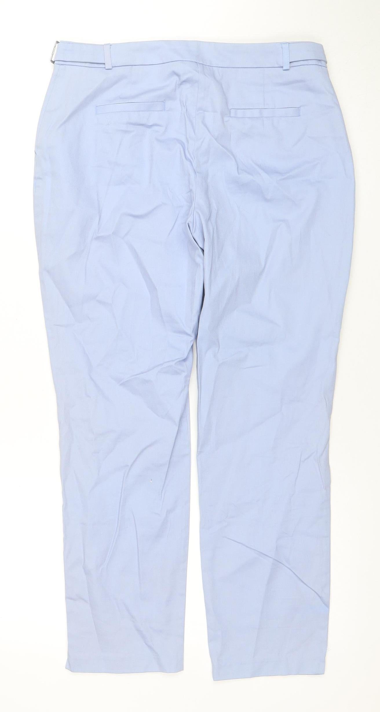 Dorothy Perkins Women Blue Chino Trousers Size 8 Slim Fit