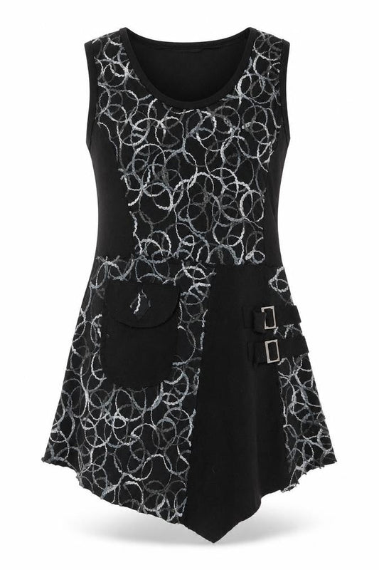 Apricot Women’s Black Geometric Lace Tank Dress L