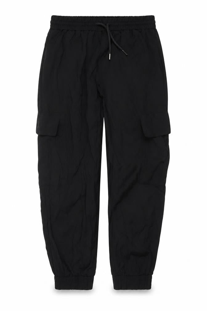 Zara Women Black S Jogger Trousers Elastic Waist Polyester Blend
