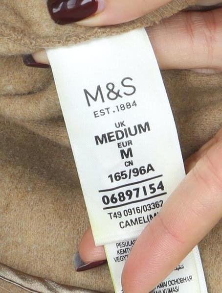 Marks and Spencer Women’s Beige Wool Blend Zip Cape Jacket M