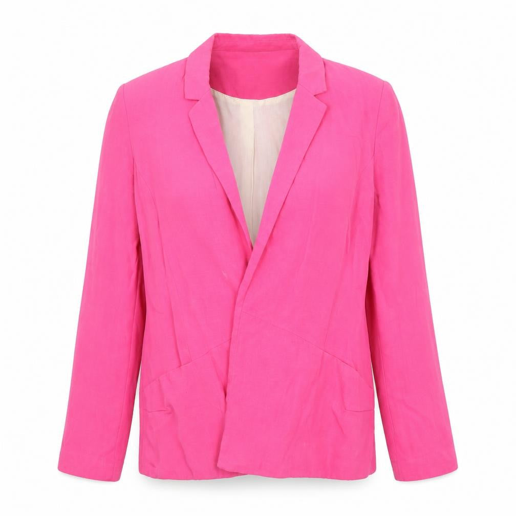 Zara Basic Women Pink Woven Blazer Jacket Size S