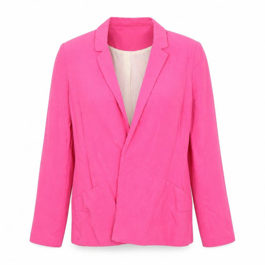 Zara Basic Women Pink Woven Blazer Jacket Size S