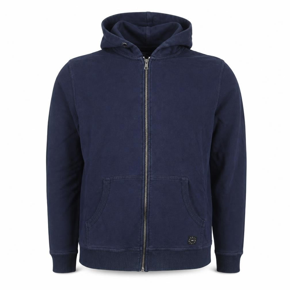 Springfield Men's Blue Full Zip Hoodie Size L Cotton Blend