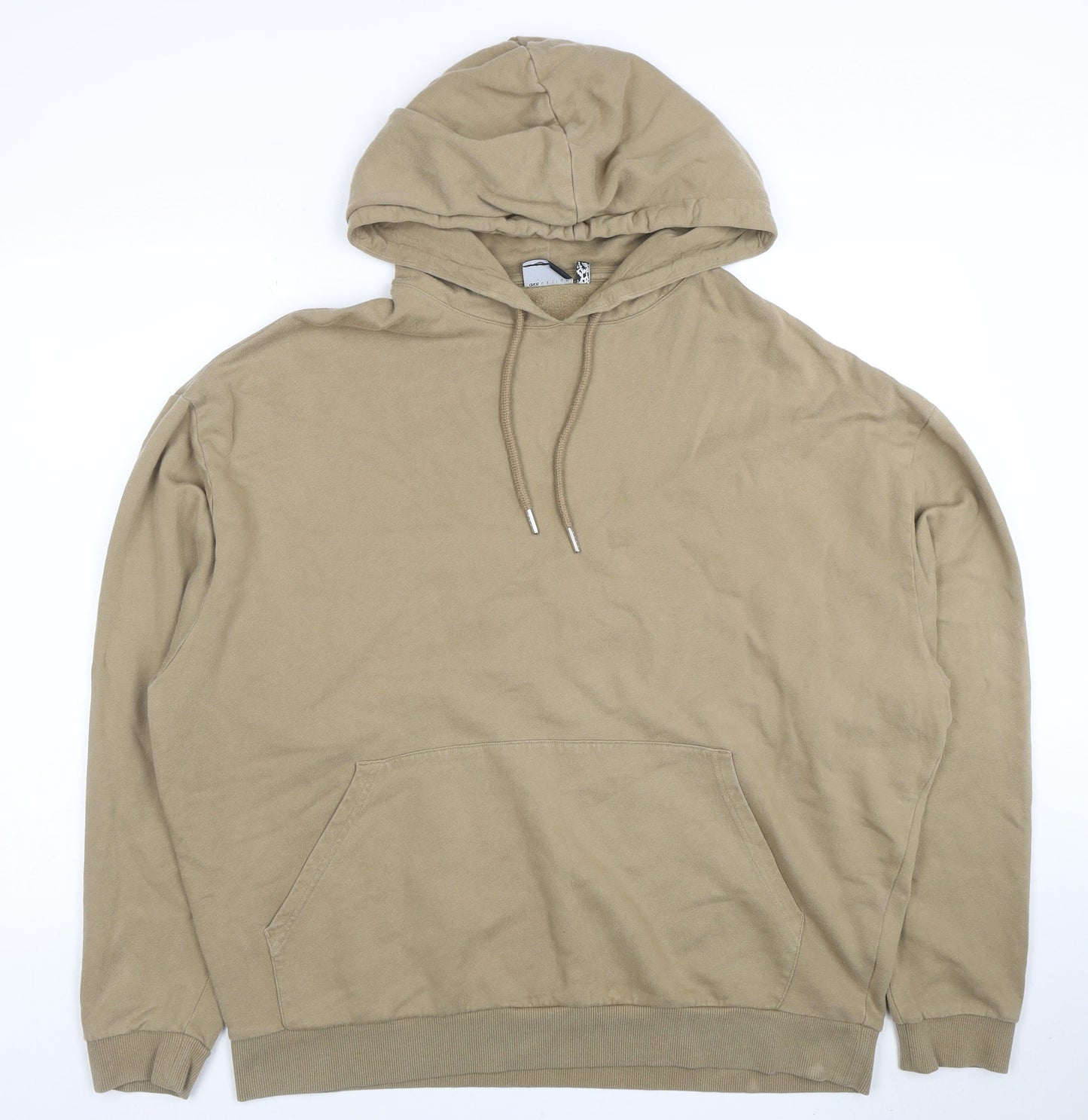 ASOS DESIGN Men’s Beige XL Pullover Hoodie with Pocket