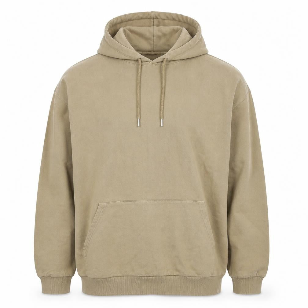 ASOS DESIGN Men’s Beige XL Pullover Hoodie with Pocket