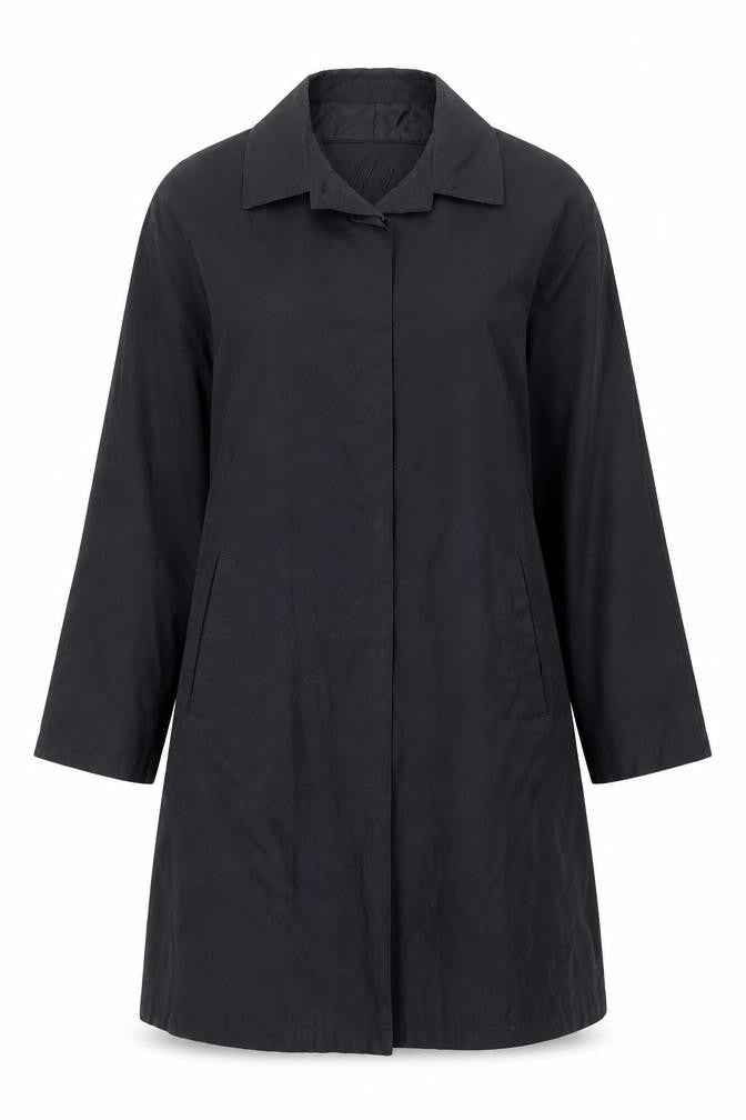 Nuage Women's Black Size 14 Long Waterproof Rain Coat
