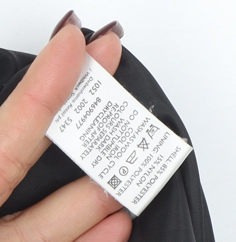 Nuage Women's Black Size 14 Long Waterproof Rain Coat