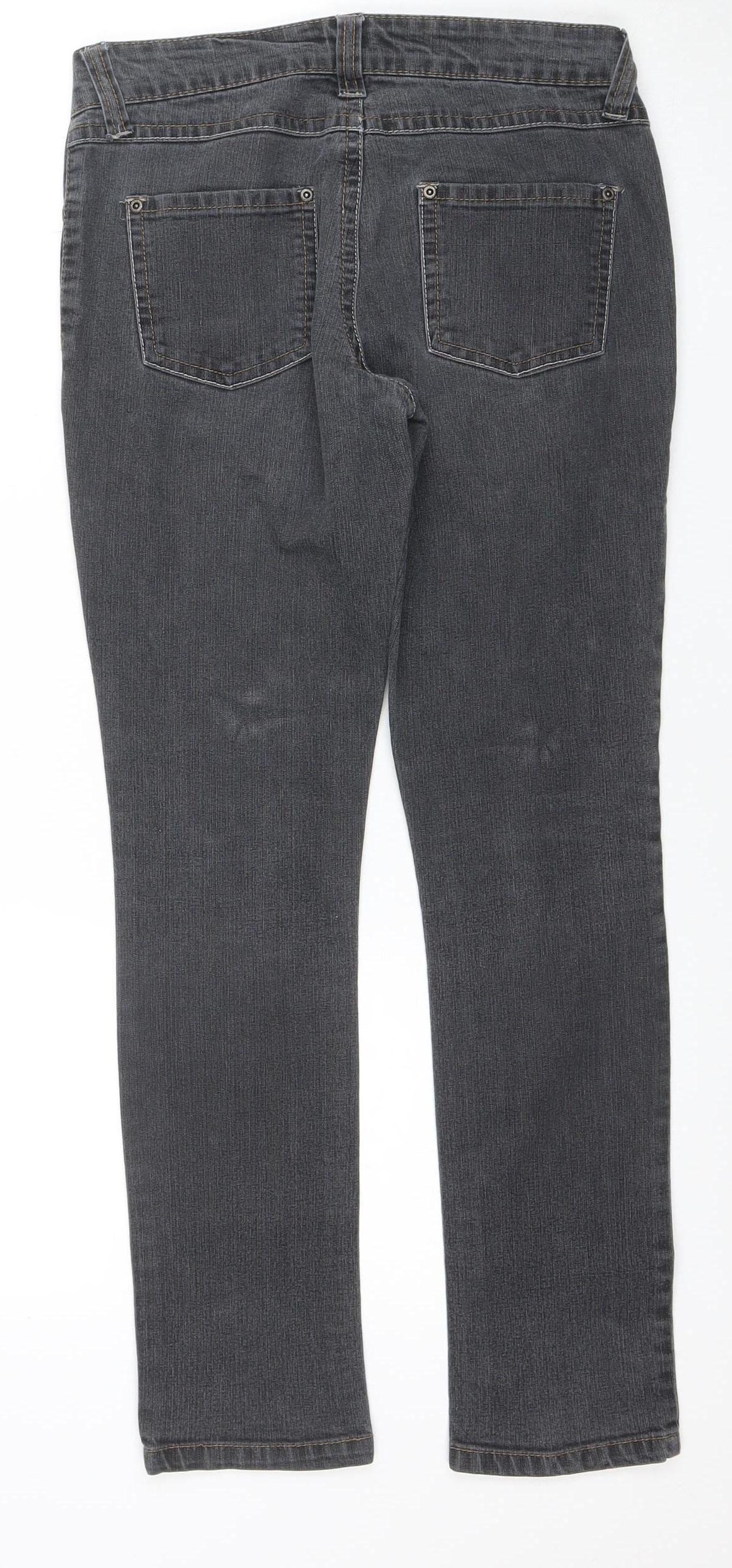 Dorothy Perkins Women Grey Skinny Stretch Jeans Size 8