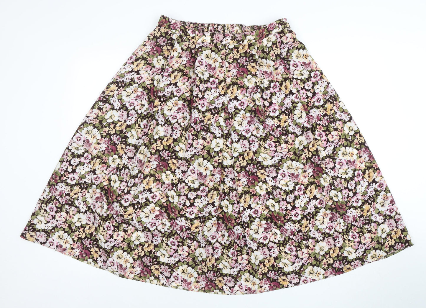 Honor Millburn Women’s Multicoloured Floral Midi A-Line Skirt Size 14