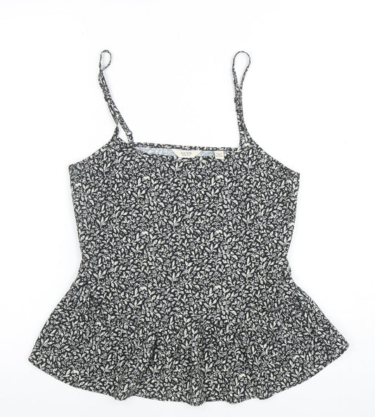 Jack Wills Womens Black Floral Camisole Tank Top Size 8