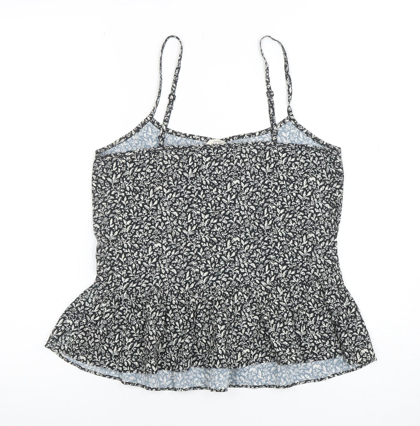 Jack Wills Womens Black Floral Camisole Tank Top Size 8