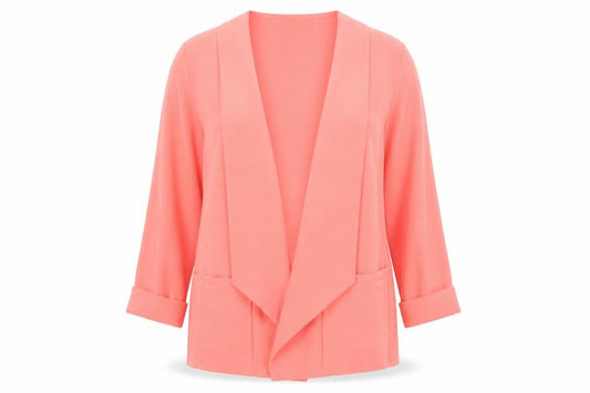 Wallis Women Pink Regular Fit Jersey Open Blazer UK L