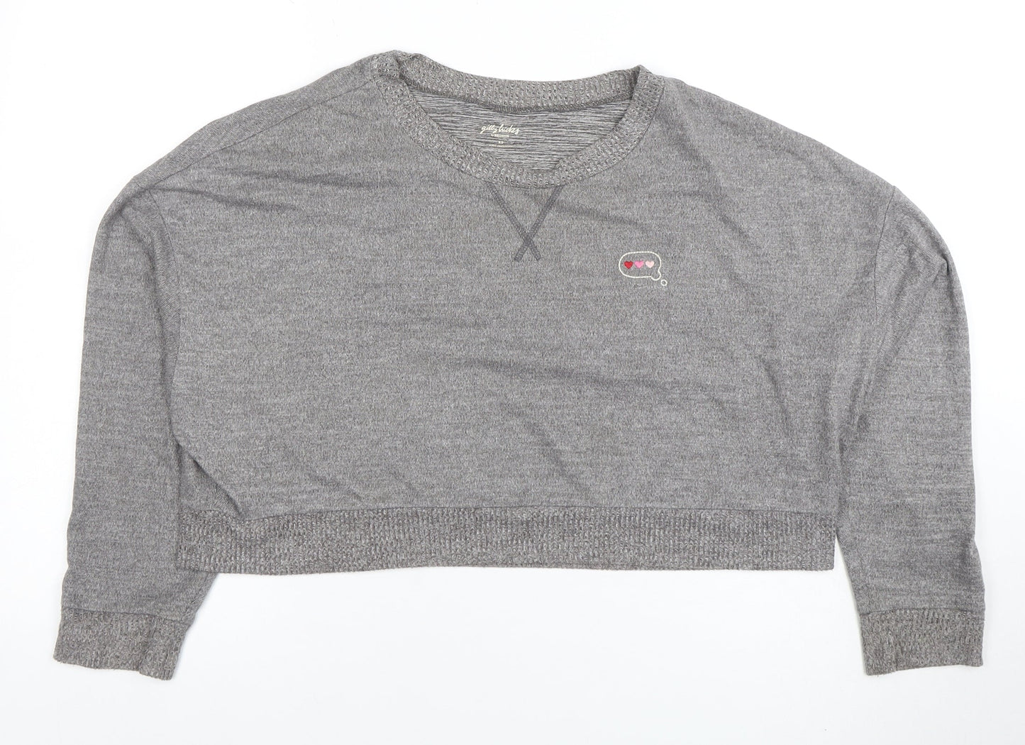 Gilly Hicks by Hollister Womens Grey Pullover Sweatshirt XS Relaxed Fit