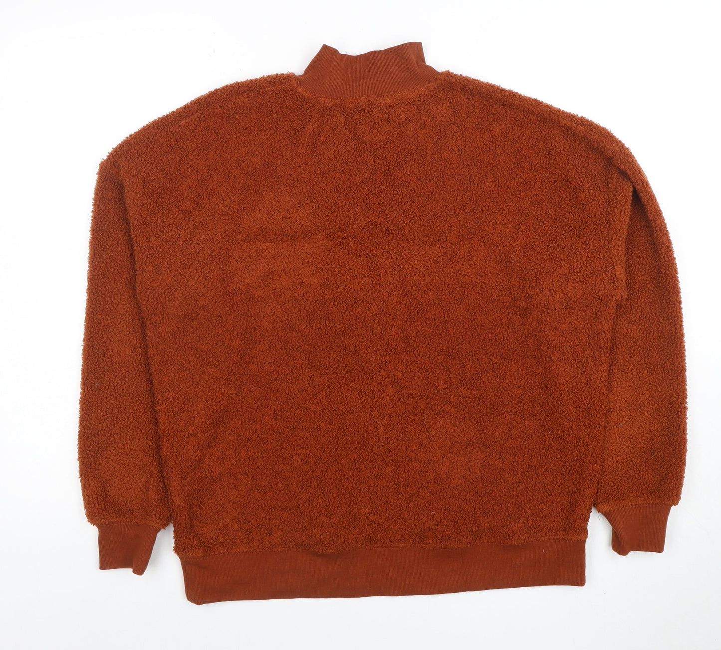 New Look Women's Brown 1/2 Zip Fleece Sweatshirt Size 8