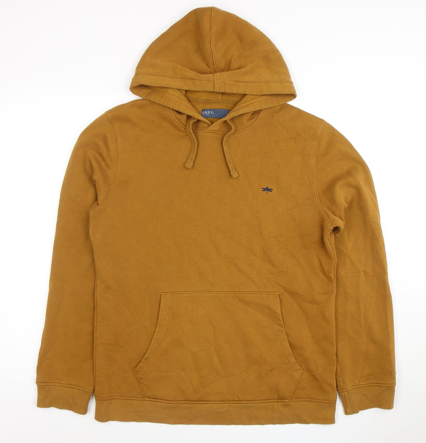 Easy Men's Brown Small Pullover Hoodie Cotton Blend Fleece