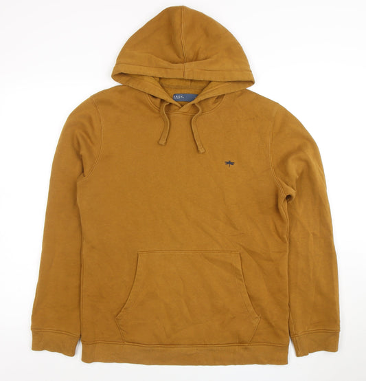 Easy Men's Brown Small Pullover Hoodie Cotton Blend Fleece