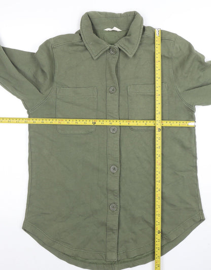 Back view of ANYDAY John Lewis Men’s Green Cotton Blend Button Jacket S