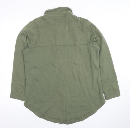Close-up detail of ANYDAY John Lewis Men’s Green Cotton Blend Button Jacket S