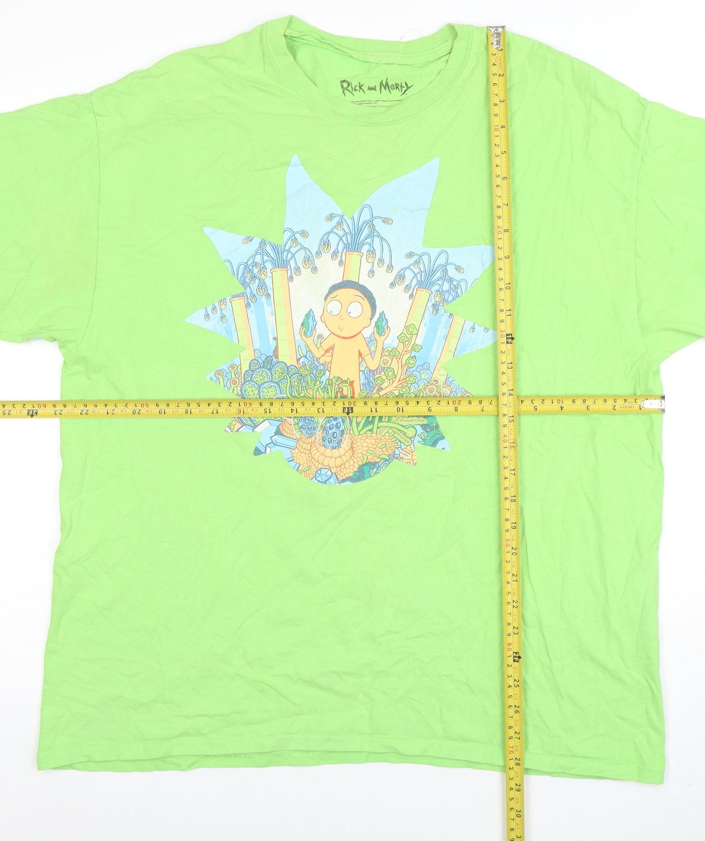 Rick and Morty Lootwear Exclusive Green XL Men's Graphic T-Shirt