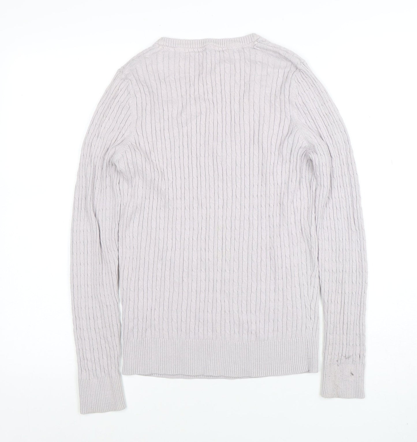 Crew Clothing Co. Women’s Beige V-Neck Cable Knit Jumper M