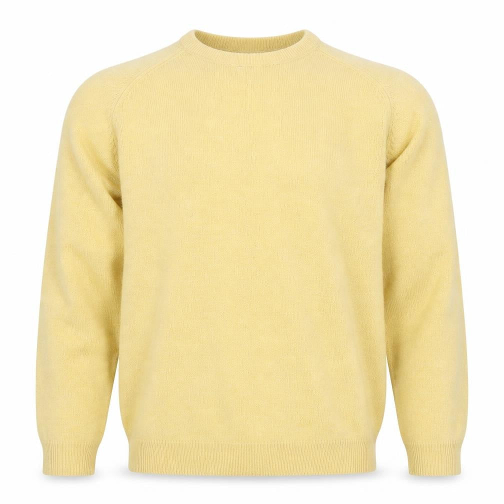 Cortefiel Men's Beige Lambswool V-Neck Jumper M