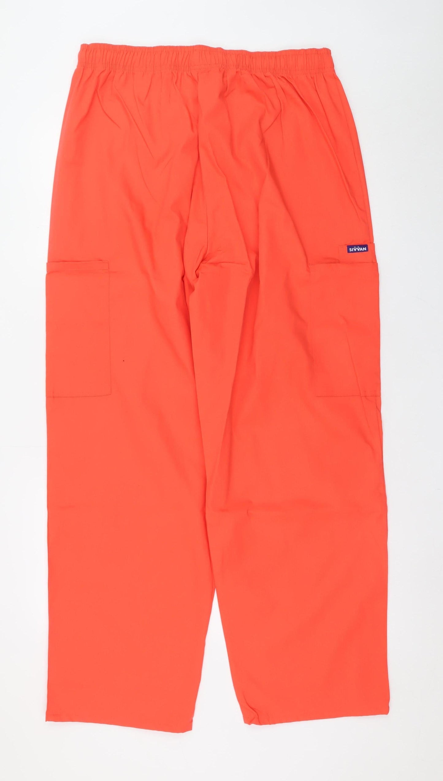 Sivvan Men's Orange Cargo Workwear Trousers XL Regular Fit
