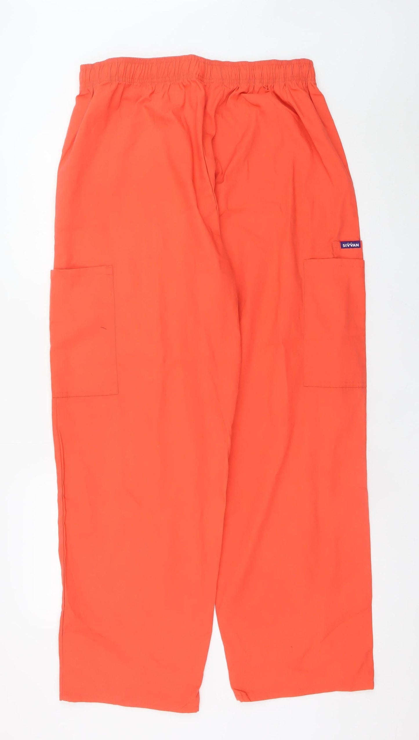 Sivvan Men's Orange XL Cargo Trousers Polyester Cotton Workwear