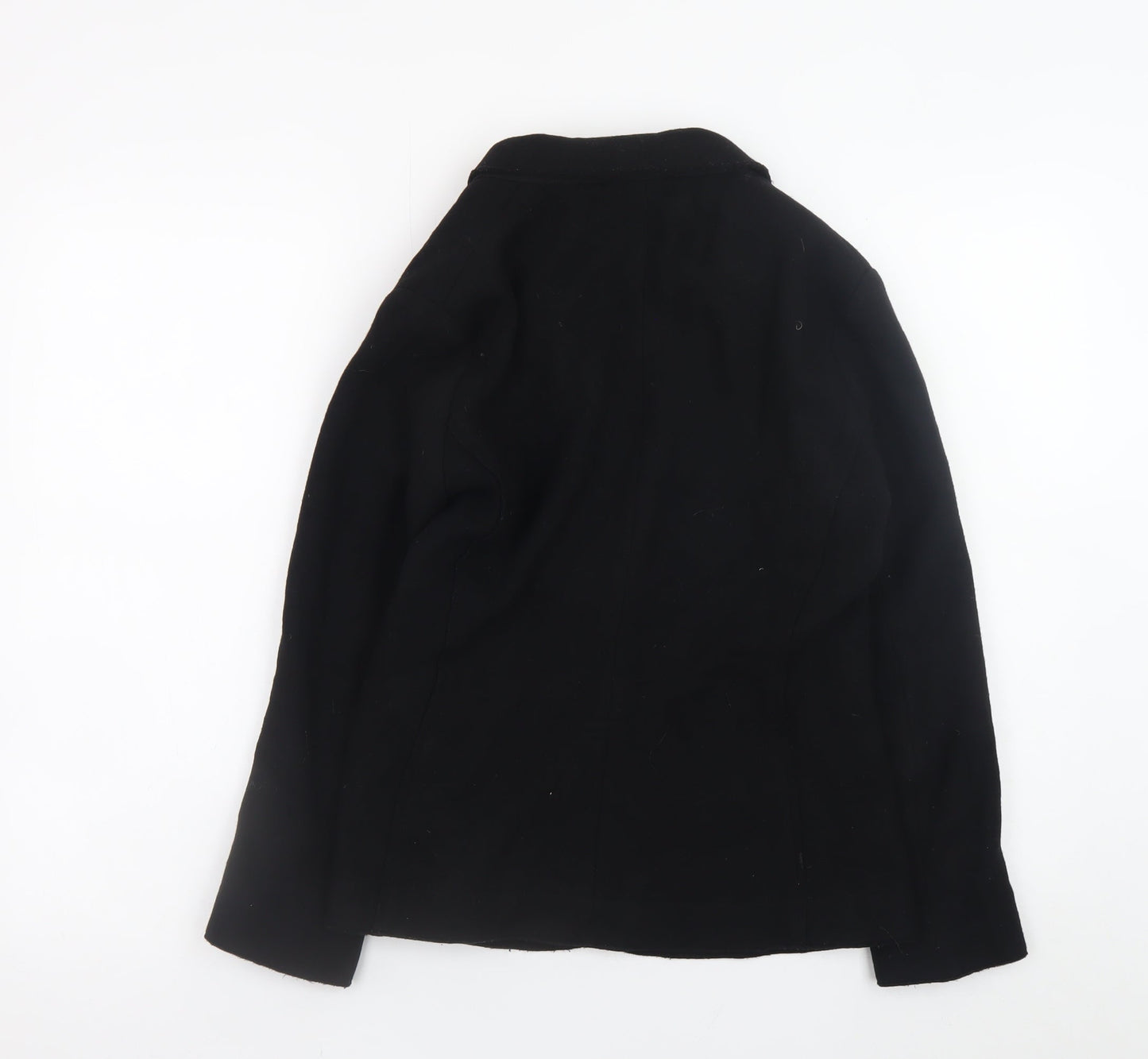 Jigsaw Women's Black Wool Blazer UK 10 Classic Short Jacket