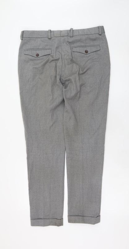 Next Men’s Grey Regular Fit Formal Trousers 32W 31L