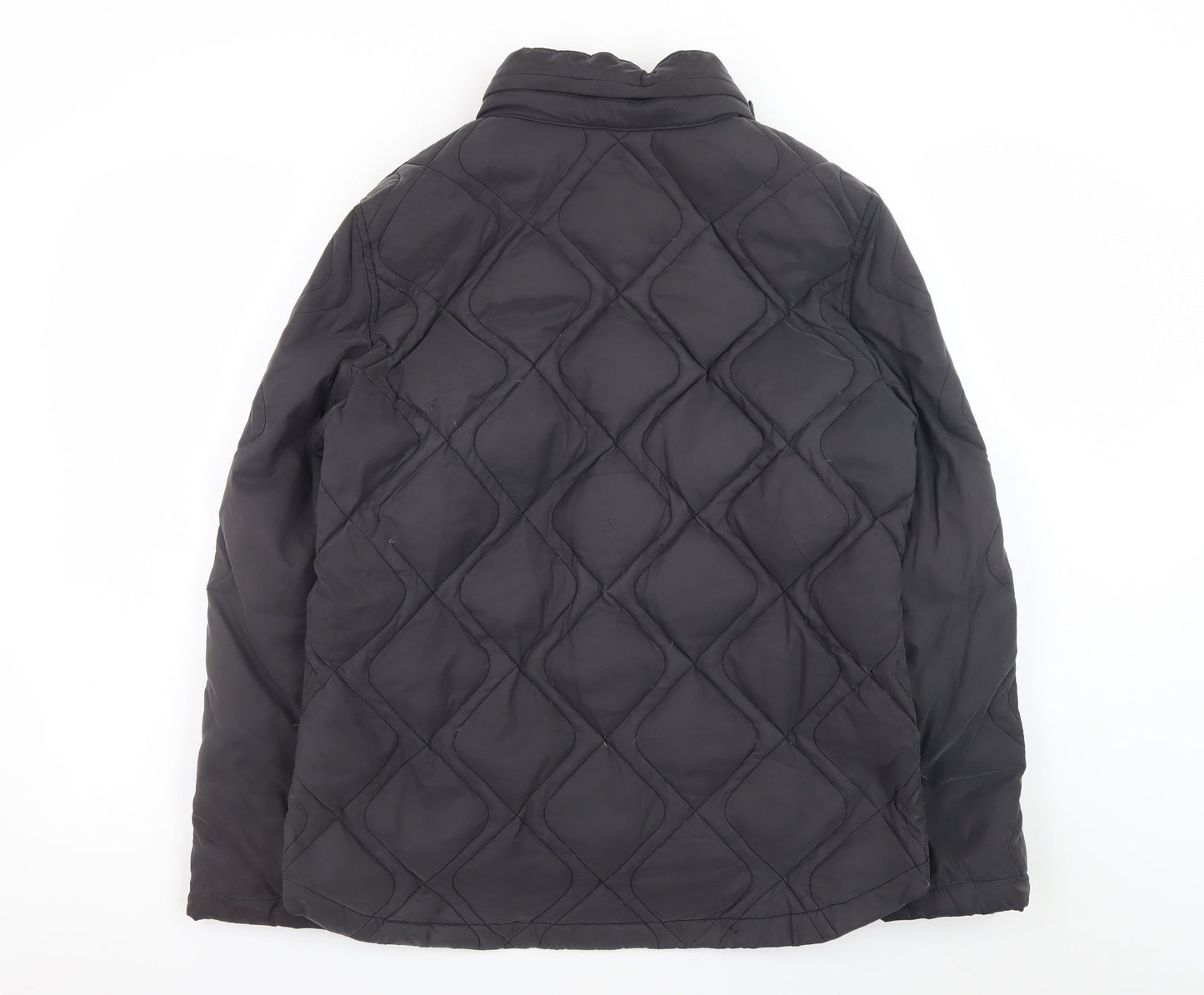 Next Womens Black Quilted Mid-Length Jacket Size 12