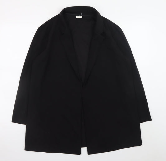 Jacqueline de Yong Women's Black XL Long Overcoat