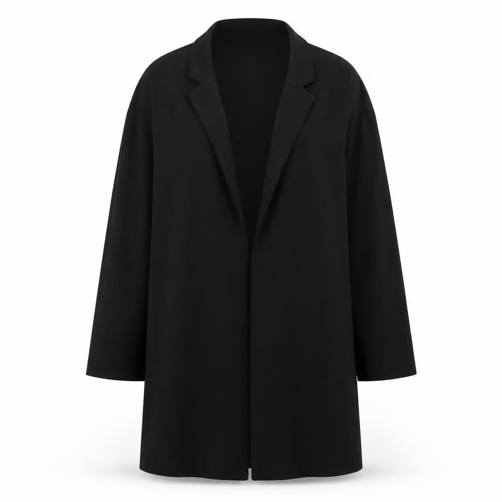 Jacqueline de Yong Women's Black XL Long Overcoat