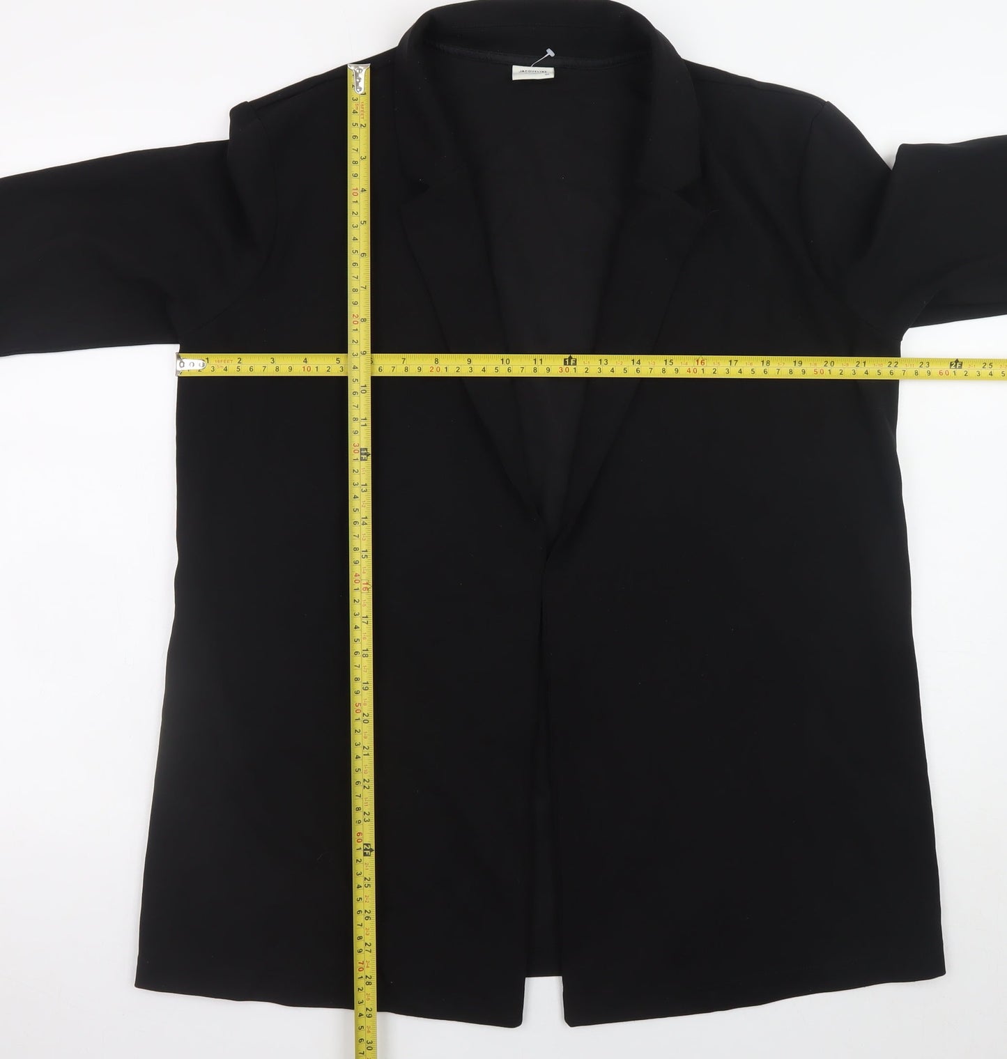 Jacqueline de Yong Women's Black XL Long Overcoat