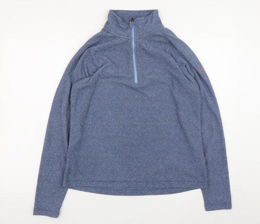 Trespass Mens Blue 1/2 Zip Pullover Sweatshirt L Outdoor Hiking Top