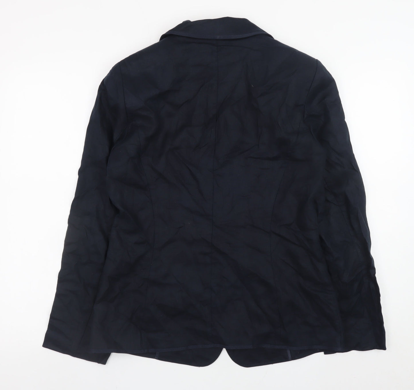 Marks and Spencer Per Una Women's Blue Linen Blazer Size 12