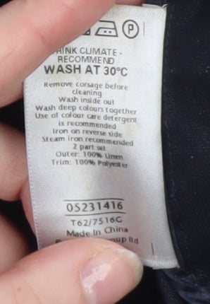 Marks and Spencer Per Una Women's Blue Linen Blazer Size 12