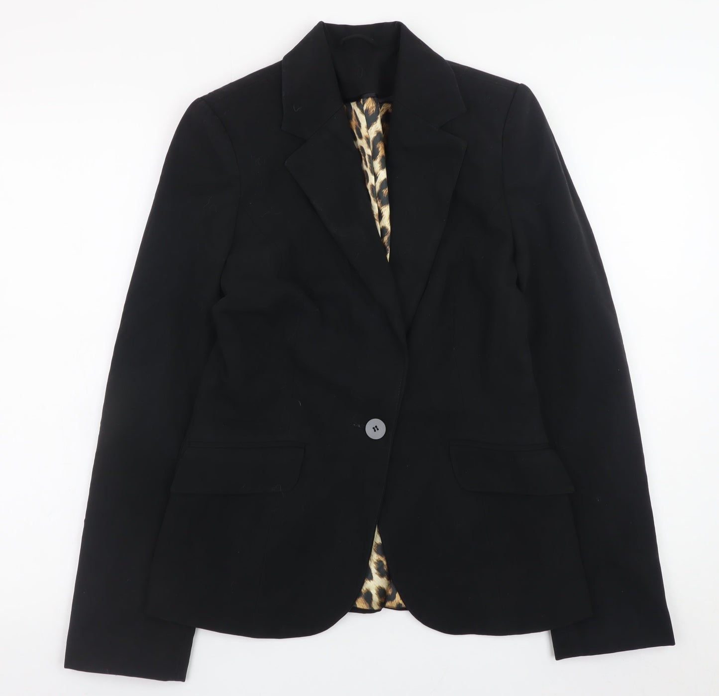 Dorothy Perkins Women’s Black Blazer Size 10 Regular Fit Lined Work Jacket