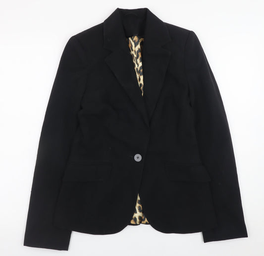 Dorothy Perkins Women’s Black Blazer Size 10 Regular Fit Lined Work Jacket